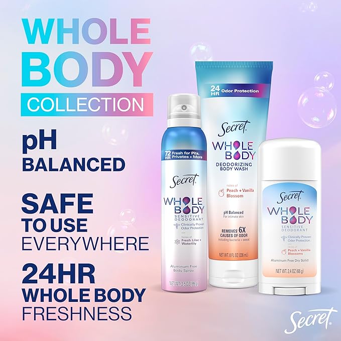 Aluminum Free Whole Body Deodorant Spray Peach & Vanilla