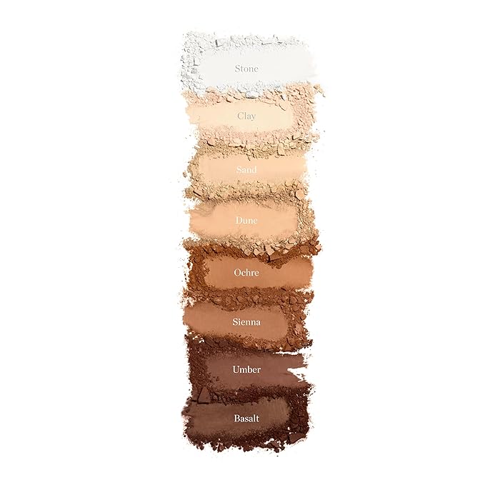 Ogee Sculpted Skin-Perfecting Makeup Setting Powder - Stone - FULL SET (Case & Refill) - Lightweight Powder Foundation Made with 70% Organic Ingredients