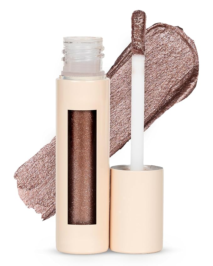 PÜR MINERALS Creamy Eyeshadow & Primer with Peptides, On Point Tint (Suede) - Buildable, Cream-to-Powder Formula for Light to Medium Coverage - Shimmery, Crease-Resistant Shades- Long-Lasting