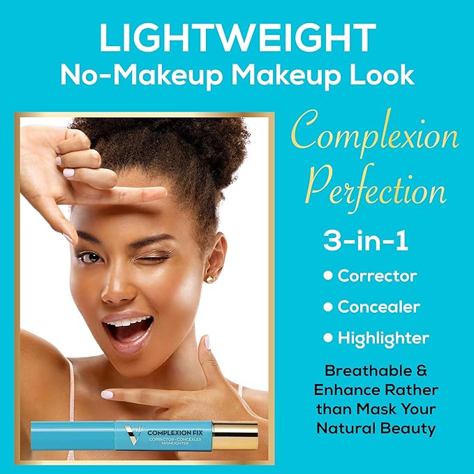 Veil Cosmetics - Complexion Fix Concealer - Liquid Concealer for Under Eye + Dark Circles - Highlight, Contour, Correct - Anti-Aging - Vegan Makeup Pen - Hydrating Lightweight (2N Light Neutral)