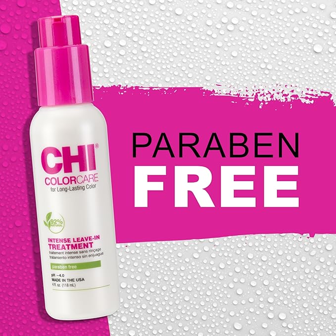 CHI ColorCare Intense Leave-In Treatment, Multi-Benefit Hair Product Intensely Revives & Nourishes Dull Hair, Sulfate, Paraben, & Cruelty-Free, 4 Oz