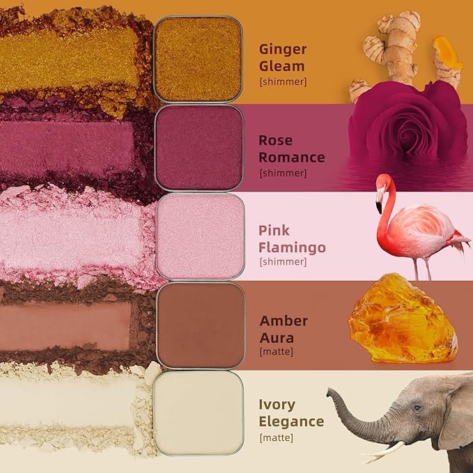 Matte Single Fliier Eyeshadow with Metal Pan, Long-lasting Natural Nude Color No-Makeup Look, Palette Refill, Base Eyeshadow Powder for Empty Magnetic Palette (Ivory Elegance)