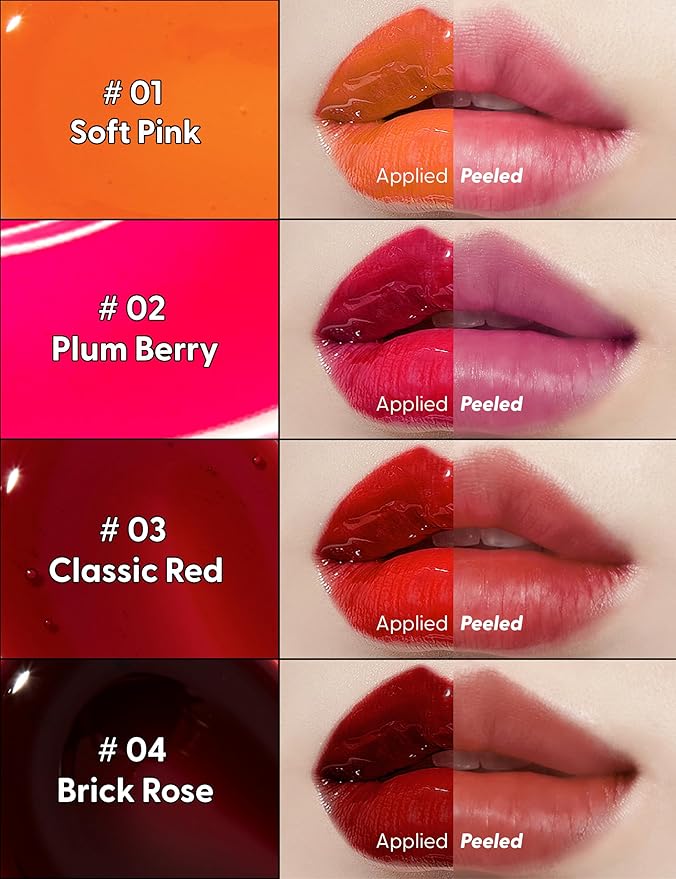 LIP My Tint Pack - Korean Lip Stain Peel Off Pack | Kiss-Proof Korean Lip Tint Long Lasting Lip Stain Marker | Waterproof Lip Stain Peel Off Lipstick (01. Soft Pink, 0.50 Fl Oz)