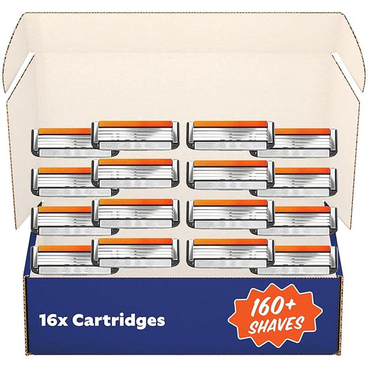 Dollar Shave Club | 4 Blade Razor Refills (16 Pack) | Swift Rinse Blades for Longer and Thicker Hair