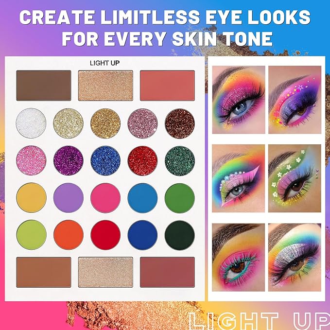UCANBE 86 Colors Eyeshadow Makeup Palette + 15
