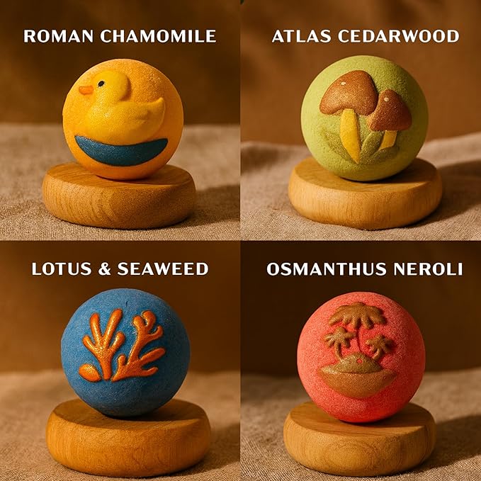 Atlasria™ Handmade Natural Organic Bath Bombs for Women, 12 Gift Set, XXL, Pure Essential Oils, Fun Bath Bombs for Kids, Natural Epsom Salt, Gentle for Sensitive Skin, Gift Ideas for Her Him