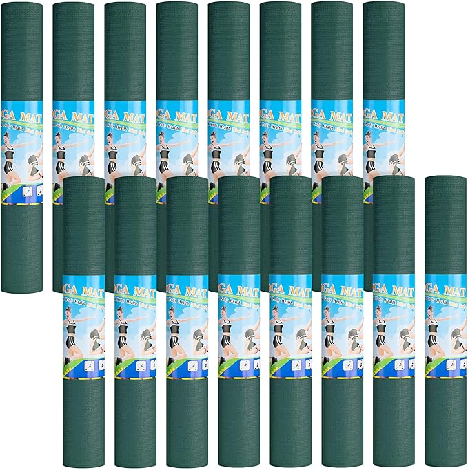 Funtery 3 mm Thick Yoga Mat Exercise Workout Mat Non Slip Fitness Pad for Women Gym Home Yoga Pilates