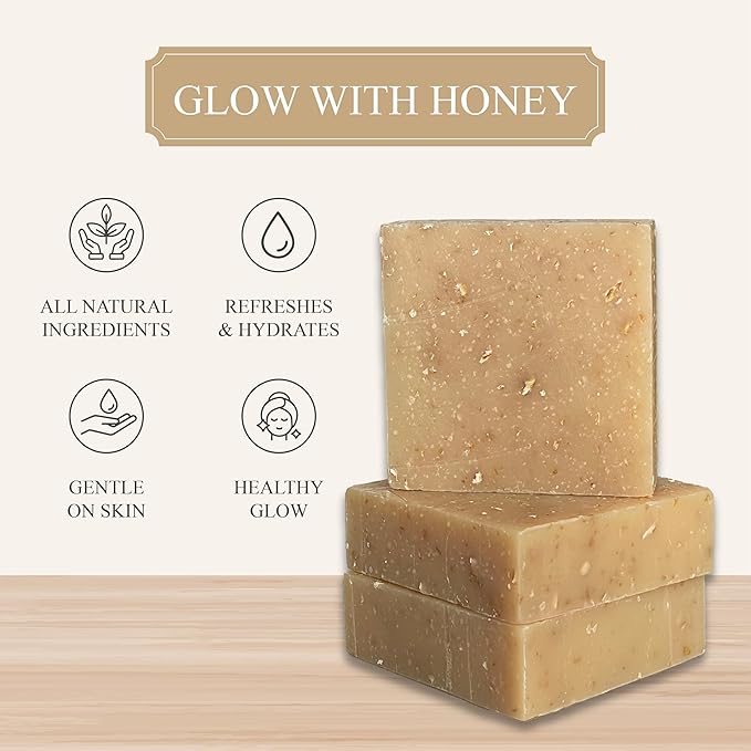 Dr. Wally's Handcrafted Soap Oatmeal5 oz Bar, with Shea Butter and enrich with Olive Oil, All Natural - Cold process - 100% Handmade - Unscented - Made in USA, pack of (3)