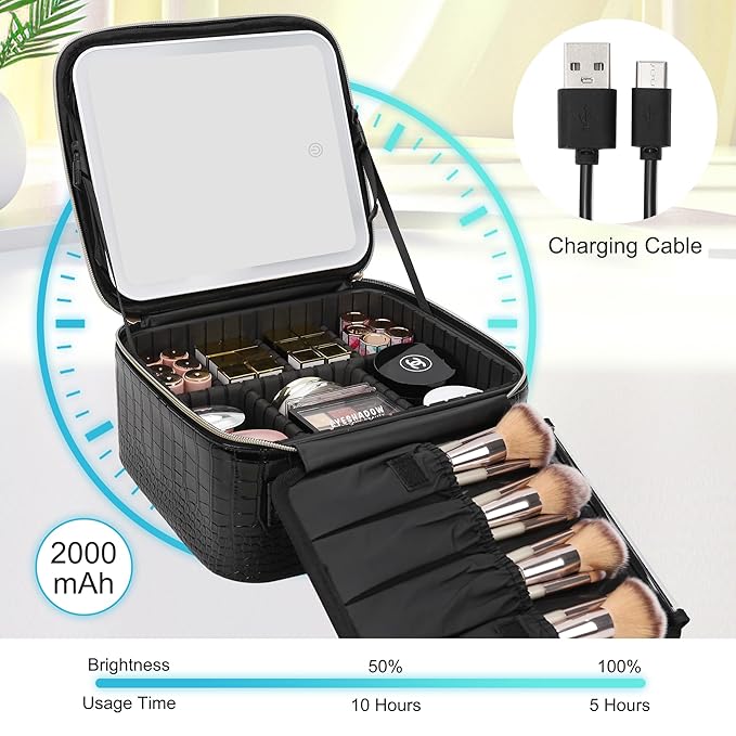 Relavel makeup train case with