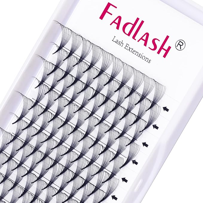 Lash Extensions Premade 10D 0.07 D Curl Volume Fans 11mm Short Stem Eyelash Extensions Supplies (10D-0.07-D, 11mm)