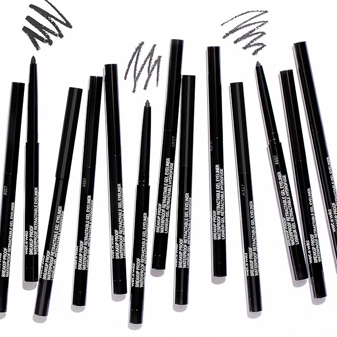 wet n wild Mega Last Breakup Proof Waterproof Retractable Gel Eyeliner - Ultra Pigmented 16-Hour Long Wear, Smudge Proof Satin Finish Formula, Cruelty-Free & Vegan - Dark Brown