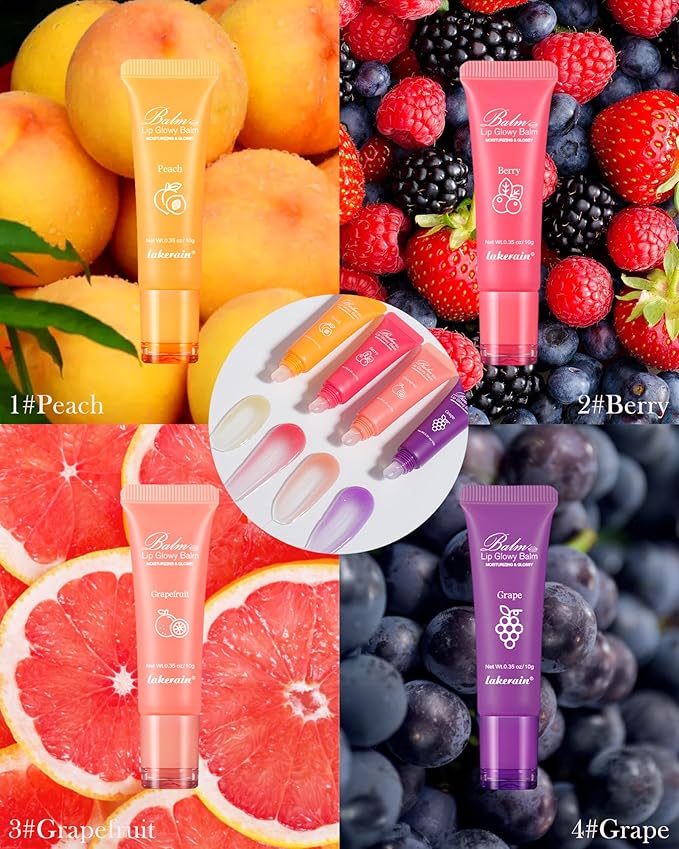 Moisturizer Lip Glowy Balm, Hydrating & Women-3#Grapefruit