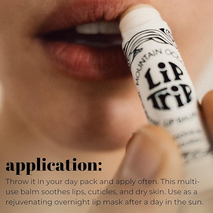 Mountain Ocean The Original Skin Trip Lip Balm, .17 Oz Tube (Pack of 12), Nourishing, Healing & Hydrating Lip Moisturizer, with Lanolin, Beeswax & Coconut Oil (New Look, Same Formula)