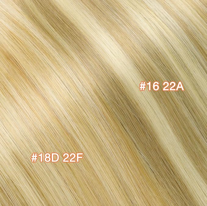 GOO GOO Invisi Edge Clip in Hair Extensions Set, 24inch 160g, 5pcs Injected Seamless PU Clip ins and 2pcs Classical PU Clip ins, Virgin Real Human Hair, #(T3/8) P(T3/613)