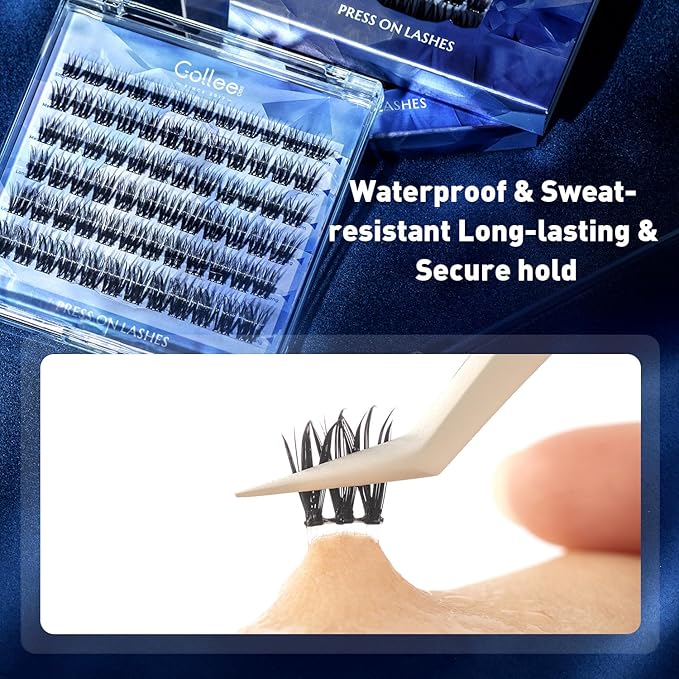 Self Adhesive Eyelashes Clusters Natural Look Wispy Press On Lash Clusters Pre Glued Eyelash Clusters Reusable No Glue Needed Lash Extensions