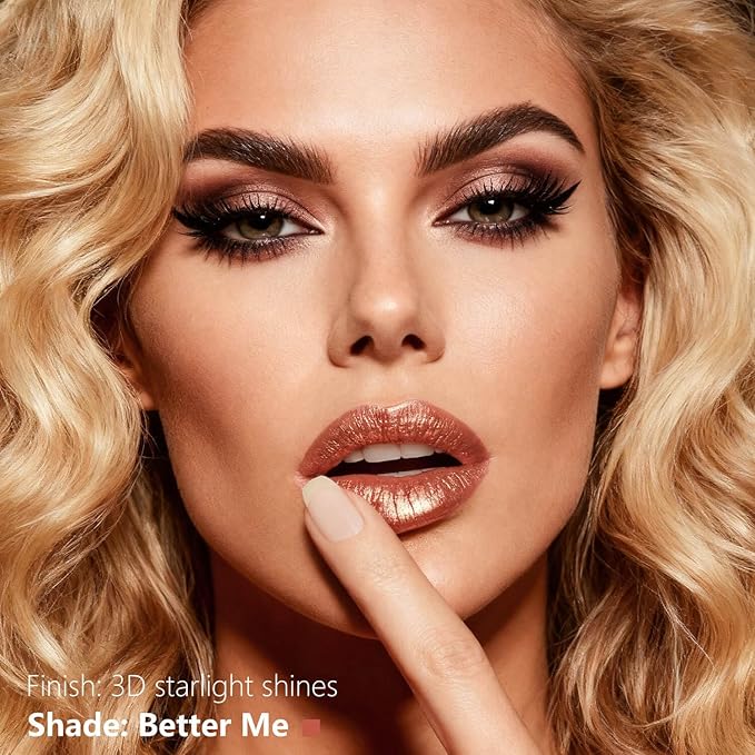 ilembane Metallic Liquid Lipstick Brown – High Pigment Long-Lasting Waterproof Metallic Lip Color, Smudge-Proof, Non-Sticky, Bold Lip Gloss for Parties & Stage Makeup (Better Me)