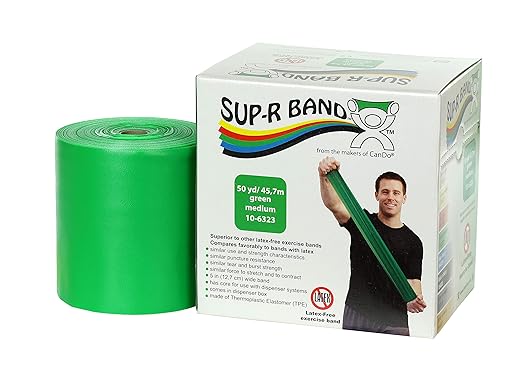 CanDo 10-6323 Sup-R Latex Free Exercise Band 50yds Length,