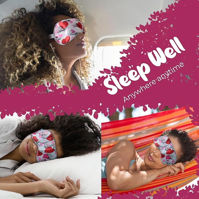 Luxury Elastic Band Sleep Mask – Soft, Lightweight & Ultra Comfort-Perfect for Light Blocking Wake up Radiant (Silver, Adjustable Strap)