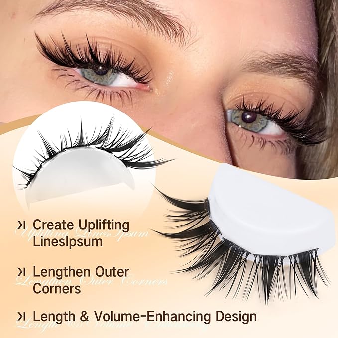 Cat Eye Lash Clusters Manga Eyelash Clusters Left&Right Lash Extensions 100pcs DIY Cluster Eyelash Extensions C Curly Wispy Individual Cluster Lashes with Thin Band by TOOCHUNAG