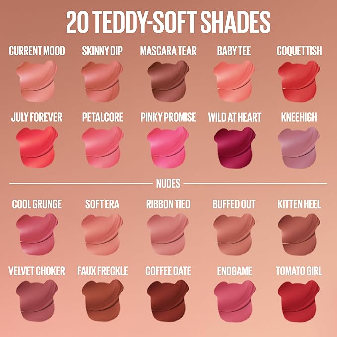 Maybelline Super Stay Teddy Lip Tint, Long Lasting Matte Lipstick For Up To 12HR Wear, Kneehigh, 1 Count