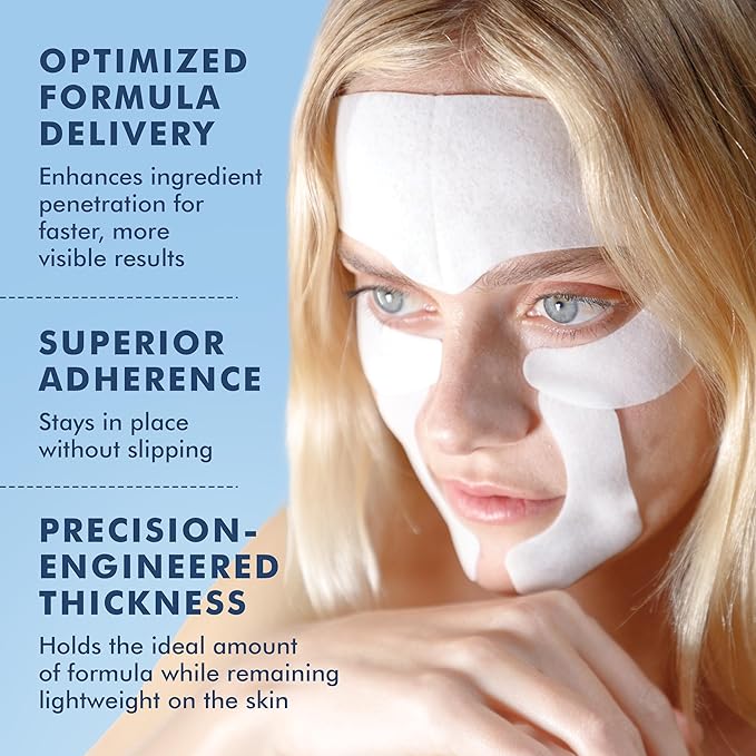 Skyn ICELAND Facelift in-a-Bag, Firming Hydrogel Masks for Forehead, Smile Lines and Under Eyes. Cooling Gel Facial Patches with Peptides and Coenzyme Q10. Treatment for All Skin Types, Vegan, 6 Pcs.
