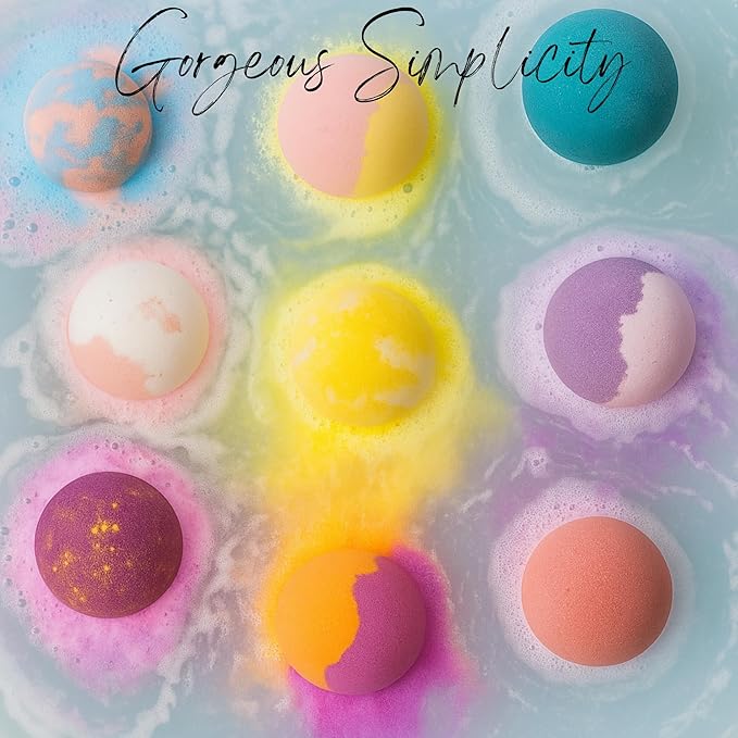 EvolutionUSA Refresh Bath Bombs for Women, 24 Lush Bath Bombs Mini Sized, Luxurious Womens Gift for Mother's Day, Easter, Birthday or Self Care, Luxurious & Relaxing Bathbombs, Womens Bath Balls