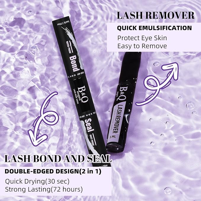 Lash Extension Kit 192 pcs Eyelash Extension Kit B01+B10 8-18mm Mixed Lash Clusters Kit Individual Lashes Kit Wispy with Lash Glue and Remover Applications Eyelash Kit (B01+B10, Kit)