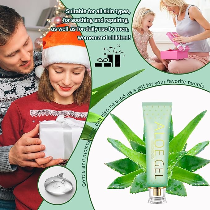 JunKuJK Moisturizing Gel for Face & Body,Non-sticky Gel After Sun Aloe Lotion Skin Care,Fast Absorbing Long Lasting Refreshing Hydrating Face Moisturizer for All Skin Types 09