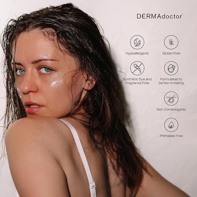 DERMAdoctor Face Cream Anti Aging for Fine Lines, Hydrating Squalane Moisturizer, Rejuvenating Ceramide Serum, Dermatologist Formulated Wrinkle Cream for Women, Peptide Moisturizer for Face – 1.7 oz