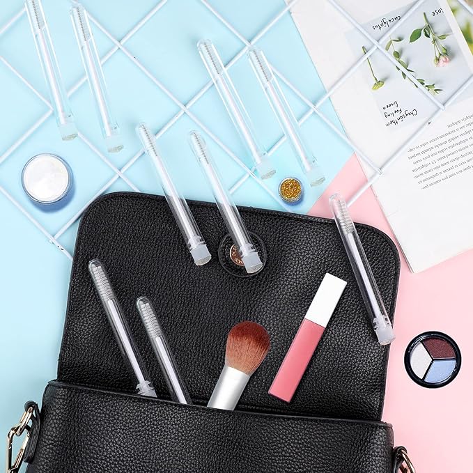 Dming 20pcs Eyelash brush Lash Wand Makeup tool Eyelash Extension supplies Cleaning brush Diamond Mascara star white