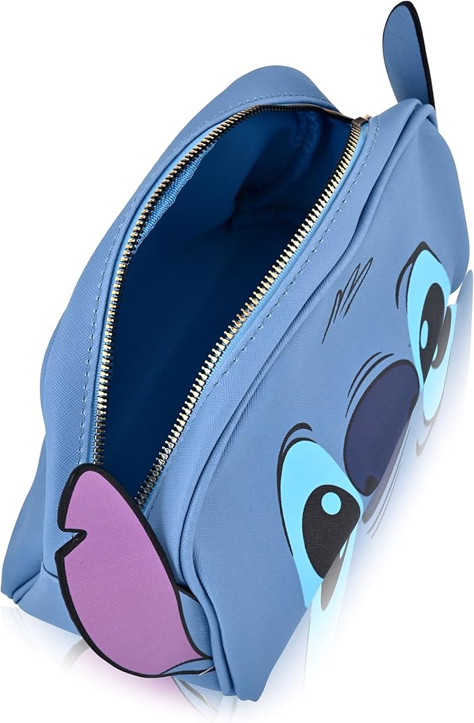 Disney Stitch Makeup Bag for Women | Lilo and Stitch PU Leather Travel Toiletry Bag for Women | Make Up Travel Bag Cosmetic Bag Makeup Pouch