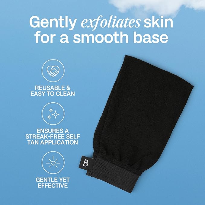 Bali Body Exfoliating Mitt | Effectively Remove Self Tan Build Up | Gently Exfoliates & Preps Skin for a Seamless, Natural Self Tan Application | Reusable and Easy to Clean Exfoliating Glove