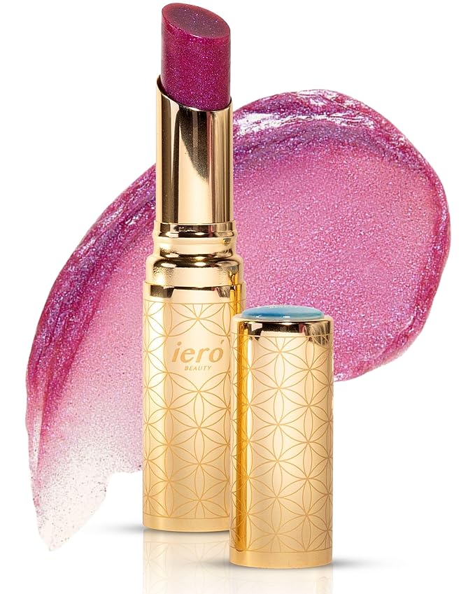 ieró Beauty Luminous pH Lip Balm, Moisturizing Vegan Tinted Lip Balm, 3-in-1 Soothing Lip Serum + Plumping Balm + pH Reactive Tint, Shea Butter & Vitamin E, Made in Italy - 0.088oz