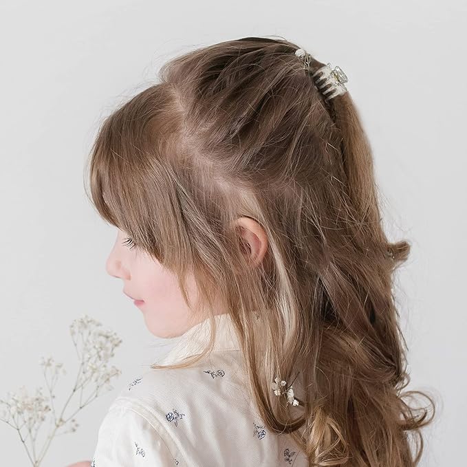 22 Pcs Little Hair Clips Clear Plastic Hair Claw Clips for Girls and Women Hair, 1 inch Small Hair Clips for Teens and Adult Design Hairstyles.