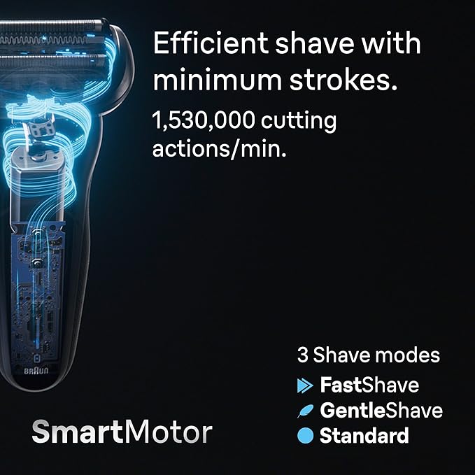 Braun Electric Razor for Men Series 7, Electric Shaver, Extra Head, Precision Trimmer, 4-in-1 Clean & Charge Center, Case, S7 7185cc