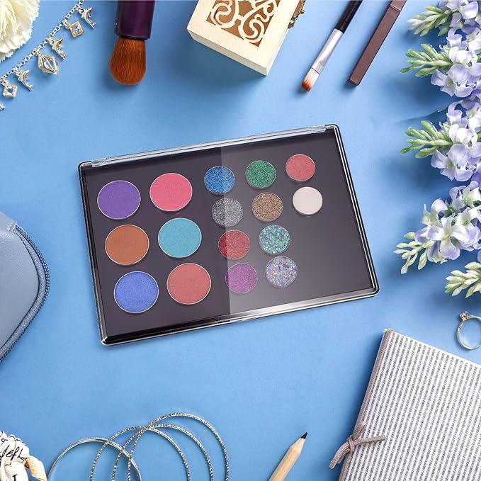 AJLTPA Magnetic Makeup Palette with Clear Top, Empty