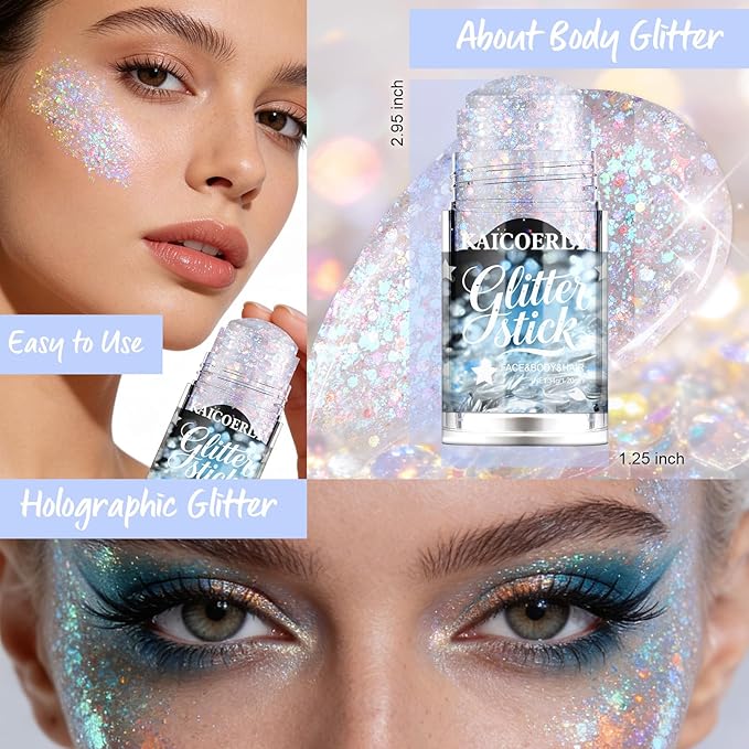 Dazzle Body Glitter Gel, Rave Music Festival Singer Concert Body Glitter for Face Body Hair, Chameleon Color Changing Glitter Gel for Rave Party Sequins Accessories Shimmer Makeup #14