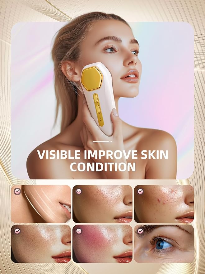 INTEO Multifunctional Facial Massager, Real Glass Glow Device for Face and Neck, Portable Face Massager Tool for Skin Care Pore Care, Enhanced Skin Radiance Effective Against Dullness