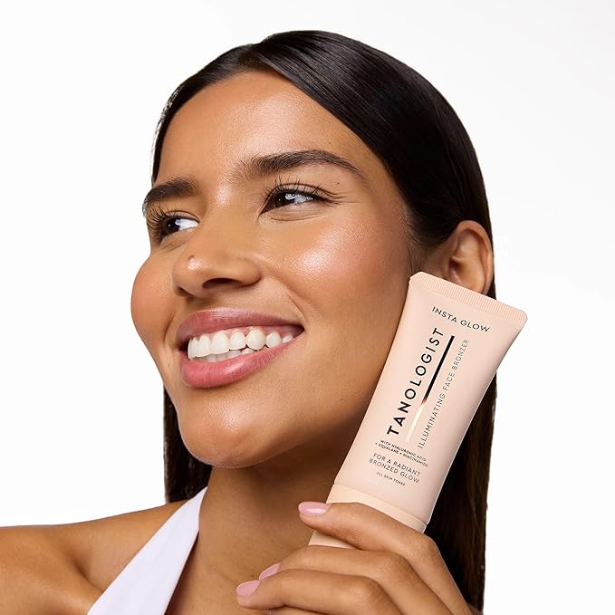 Tanologist Insta Glow Face Bronzer, Illuminating Cream Bronzer For Instant Radiant Glow, Lightweight, Blendable Formula For All Skin Tones, Vegan, 2.02 fl. oz/60 ml Tube