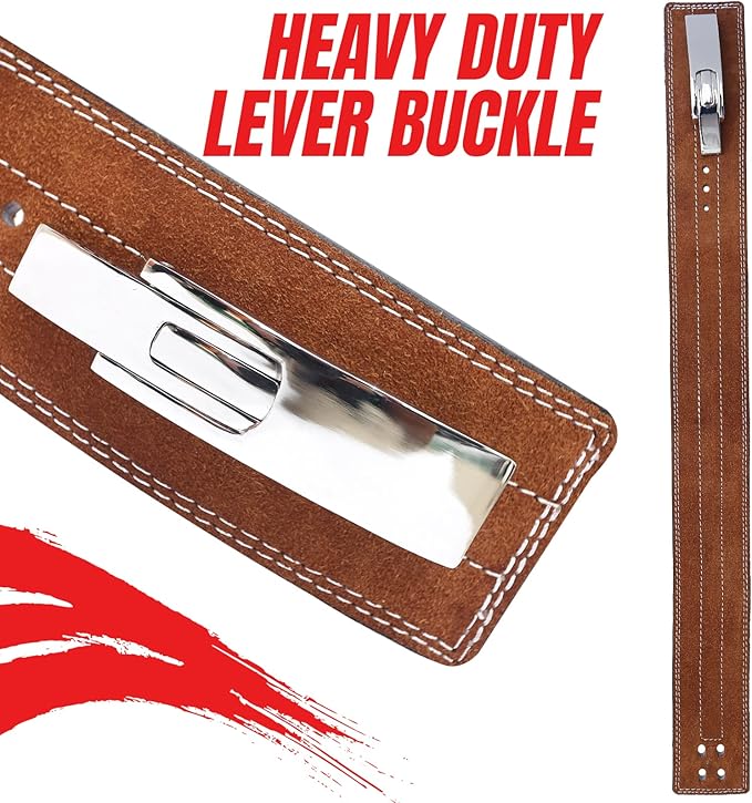 ARD CHAMPS™ 10MM Weight Power Lifting Leather Lever