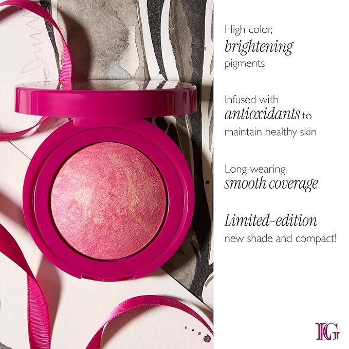 LAURA GELLER NEW YORK Limited Edition Baked Blush-n-Brighten Marbleized Blush - Skyline Sunset - Pink Color for Cheeks