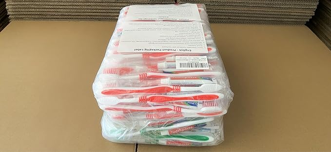 200 Pcs Disposable Toothbrushes with Toothpaste Individually Wrapped, 10g Travel Toothpaste Single Use Manual Toothbrush for Adults Guests Travel Hotel Homeless (5 Colors)