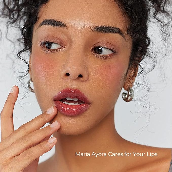 Deep Hydrating Lip Butter Balm - Hydrating Lip Treatment with Glossy Finish, Shea Butter, Vitamin E, Peptides & Hyaluronic Acid - Vegan, Non-Sticky, Lip Care - 2 Pack (Brick Brown-Unsented)