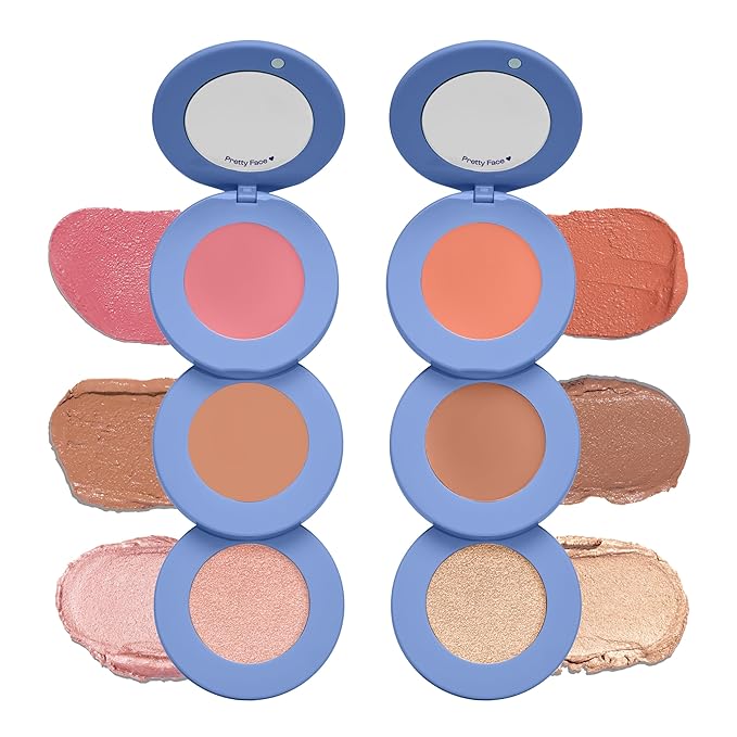 Alleyoop Stack The Odds Cream Makeup Palette Duo – All-in-One Blush, Contour, Bronzer & Highlighter in Sassy Pants & Sunkissed