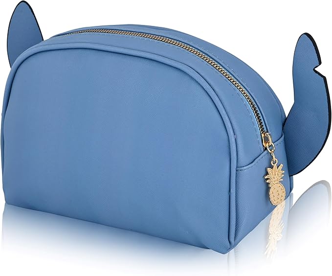 Disney Stitch Makeup Bag for Women | Lilo and Stitch PU Leather Travel Toiletry Bag for Women | Make Up Travel Bag Cosmetic Bag Makeup Pouch