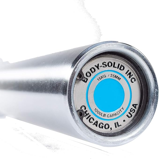 Body-Solid (OB79EXT) Women's Extreme Olympic Bar – 6.6ft 33lb Barbell 1000lbs Weights