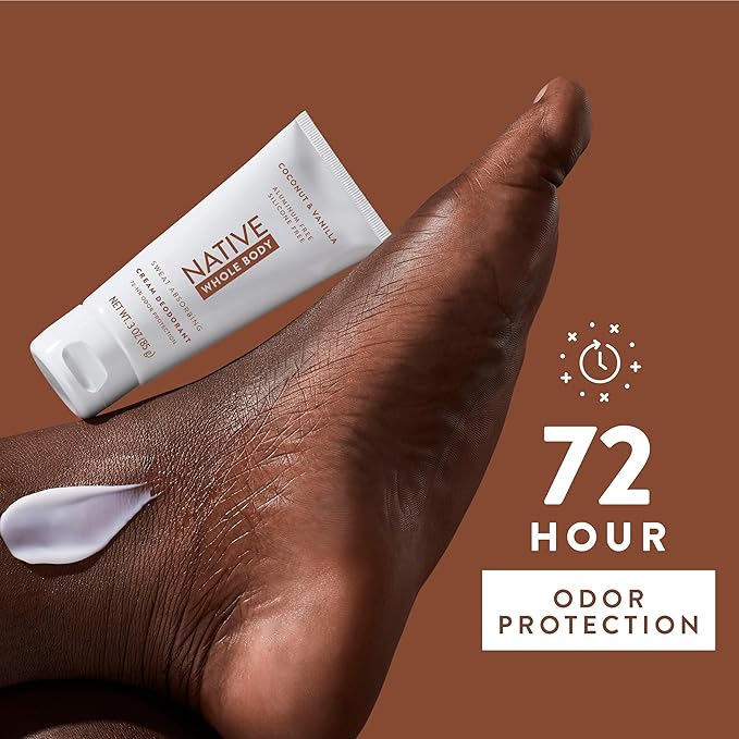 Native Whole Body Deodorant Cream Contains Naturally Derived Ingredients, Deodorant for Women & Men | 72 Hour Odor Protection, Aluminum Free with Coconut Oil and Shea Butter | Coconut & Vanilla