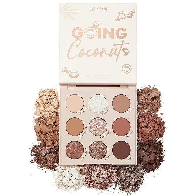 Colourpop Going Coconuts Eyeshadow Palette - Cool-Toned Neutral 3 oz