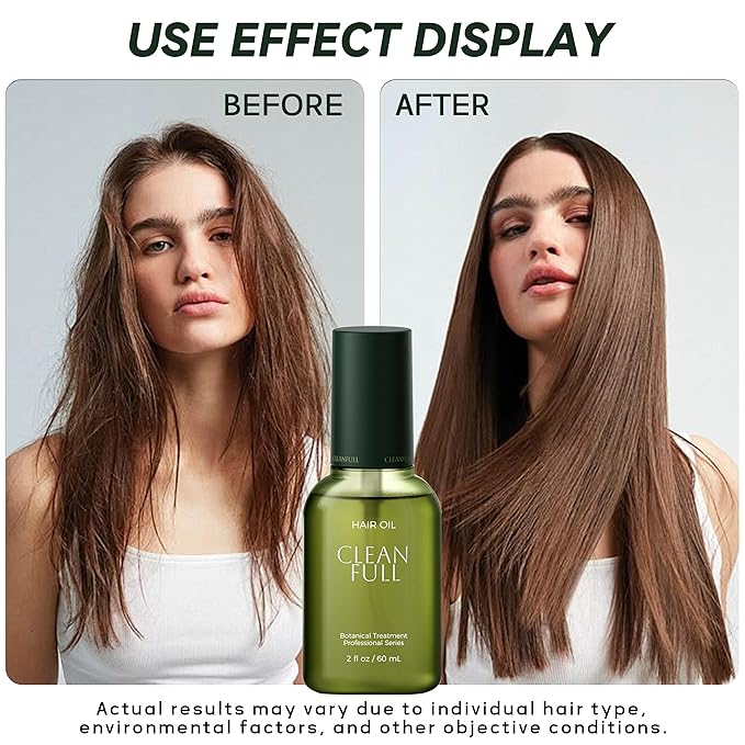 Botanical Hair Oil, Lightweight Professional Treatment to Strengthen, Repair & Boost Shine, Frizz-Control, Vegan & Cruelty-Free Hair Essence, 2 Fl Oz