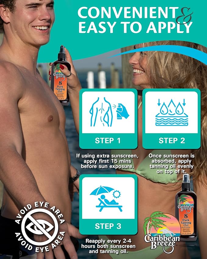 Caribbean Breeze Oil, SPF 8,